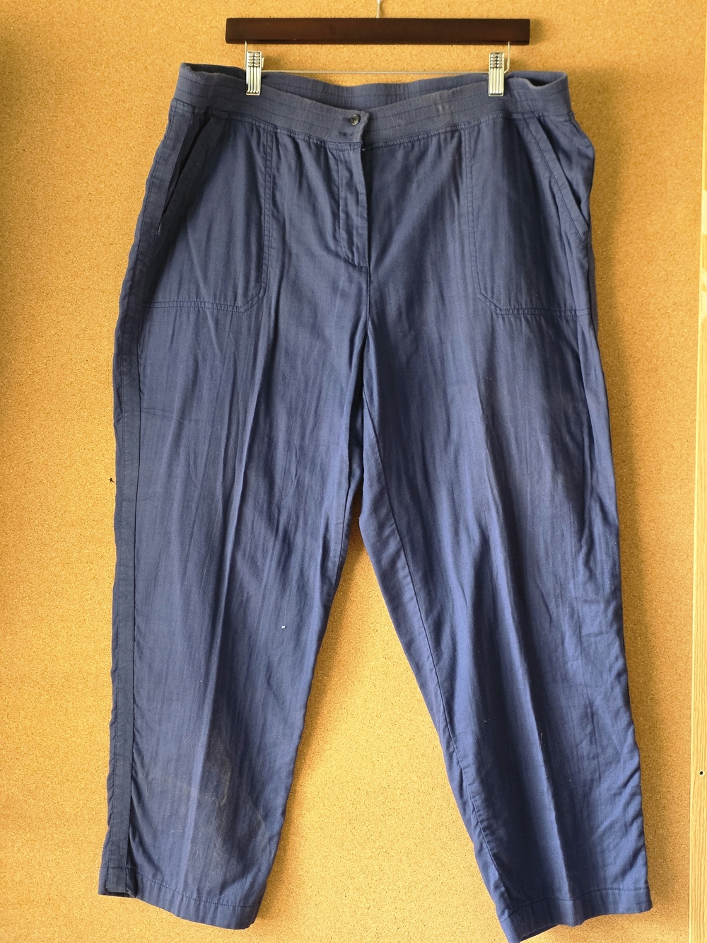 J.Jill 100% Cotton Relaxed Fit Blue Pants – Size 18 Casual Everyday Pants